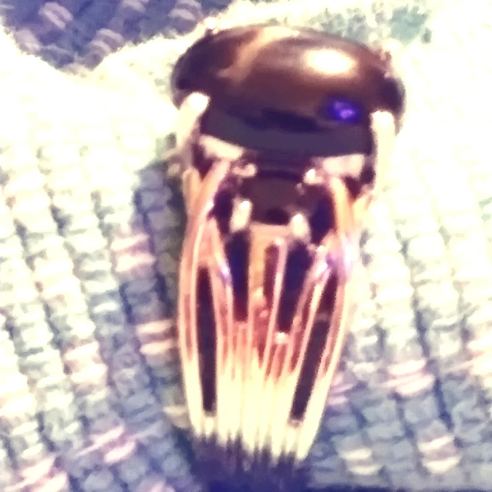 MEN'S- 🔥BLACK STAR OF INDIA/ BLACK SPINEL ON SHOULDERS.✔️STERLING RING. Sz 10.